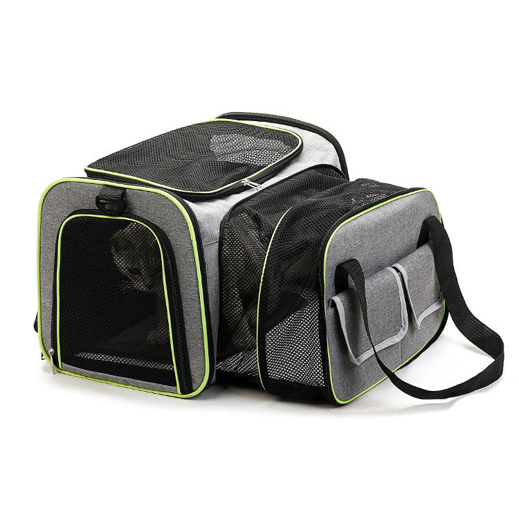 KFX-9024189 Portable Foldable Cat Pet Travel Bag - Breathable Vehicle-Mounted Design