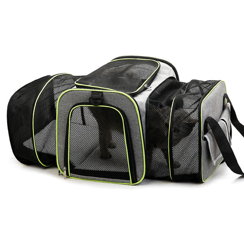 KFX-9024189 Portable Foldable Cat Pet Travel Bag - Breathable Vehicle-Mounted Design
