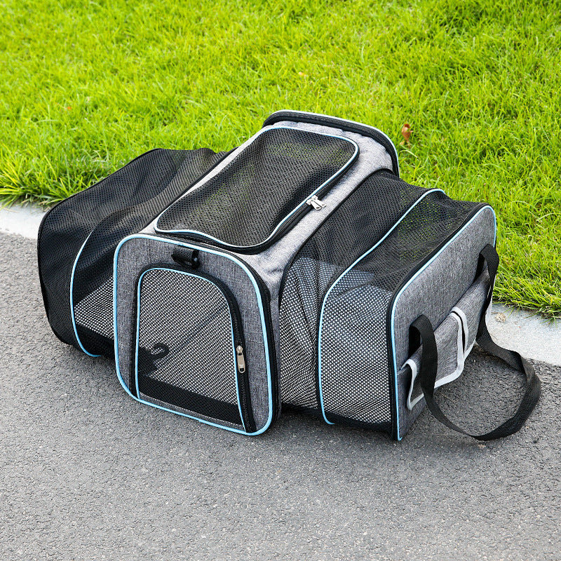 KFX-9024189 Portable Foldable Cat Pet Travel Bag - Breathable Vehicle-Mounted Design