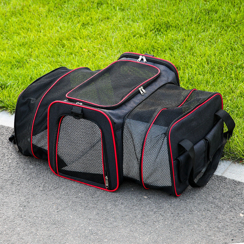 KFX-9024189 Portable Foldable Cat Pet Travel Bag - Breathable Vehicle-Mounted Design