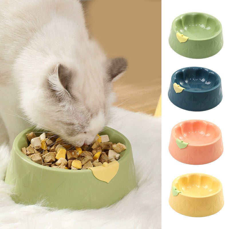KFX-9025213 Pet Feeding Bowl Set for Dogs and Cats - Double Plastic Dish with Anti-Tipping Design, Easy to Clean