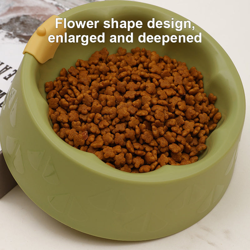 KFX-9025213 Pet Feeding Bowl Set for Dogs and Cats - Double Plastic Dish with Anti-Tipping Design, Easy to Clean