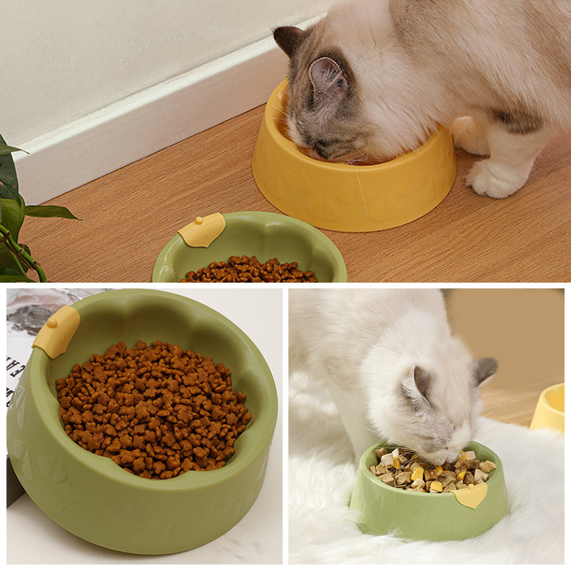 KFX-9025213 Pet Feeding Bowl Set for Dogs and Cats - Double Plastic Dish with Anti-Tipping Design, Easy to Clean