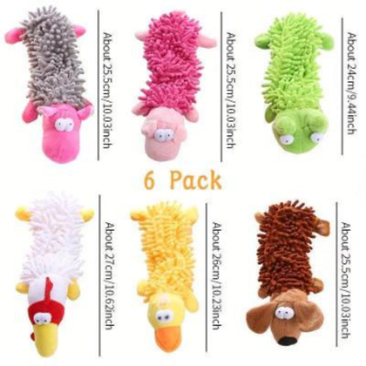 KFX-9027389 Plush Microfiber Molar Pet Toy in Various Animal Designs for Dogs