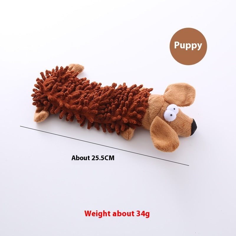 KFX-9027389 Plush Microfiber Molar Pet Toy in Various Animal Designs for Dogs