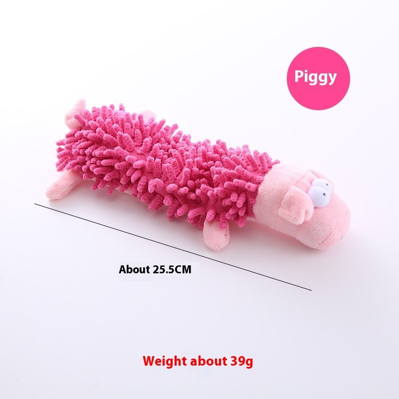 KFX-9027389 Plush Microfiber Molar Pet Toy in Various Animal Designs for Dogs