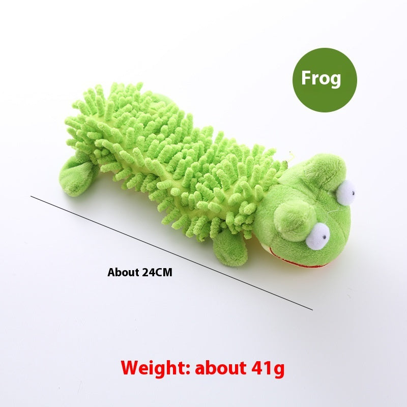 KFX-9027389 Plush Microfiber Molar Pet Toy in Various Animal Designs for Dogs