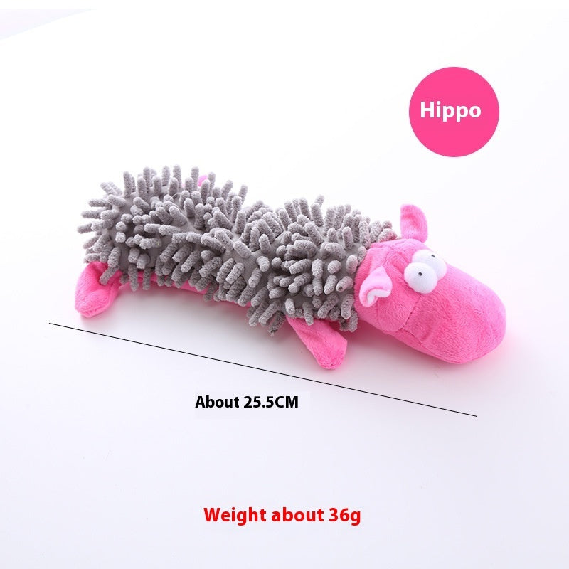 KFX-9027389 Plush Microfiber Molar Pet Toy in Various Animal Designs for Dogs