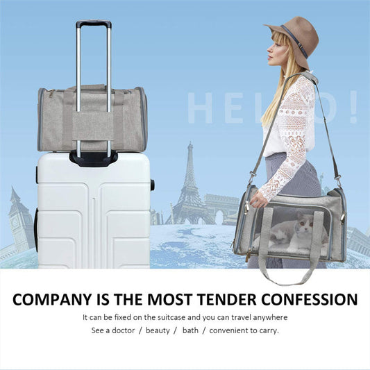 KFX-9029949 Portable and Breathable Pet Travel Bag for Small Dogs and Cats - Multiple Sizes and Colors Available