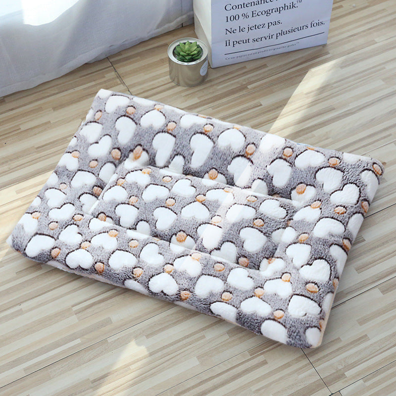 KFX-9035325 Cozy Coral Fleece Winter Pet Sleeping Pad with Various Fun Designs