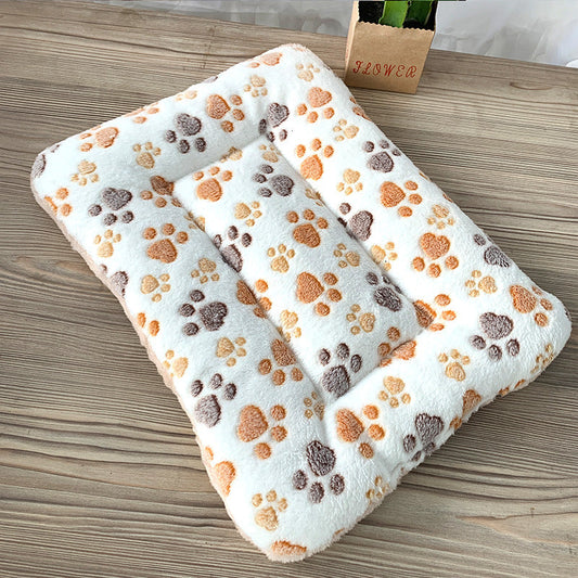 KFX-9035325 Cozy Coral Fleece Winter Pet Sleeping Pad with Various Fun Designs