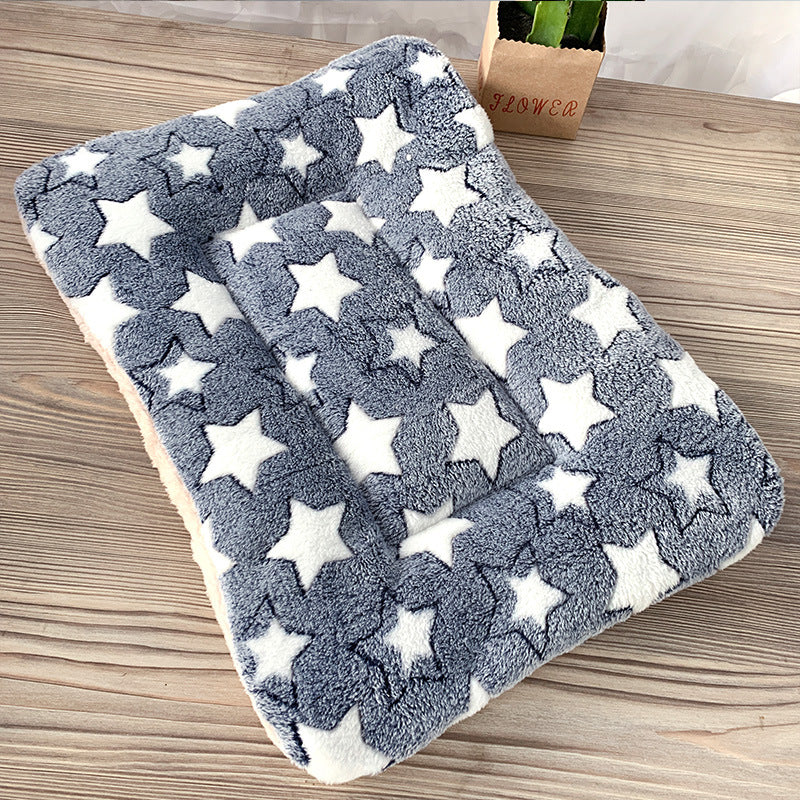 KFX-9035325 Cozy Coral Fleece Winter Pet Sleeping Pad with Various Fun Designs