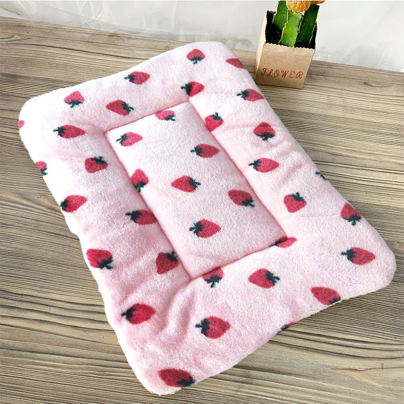 KFX-9035325 Cozy Coral Fleece Winter Pet Sleeping Pad with Various Fun Designs