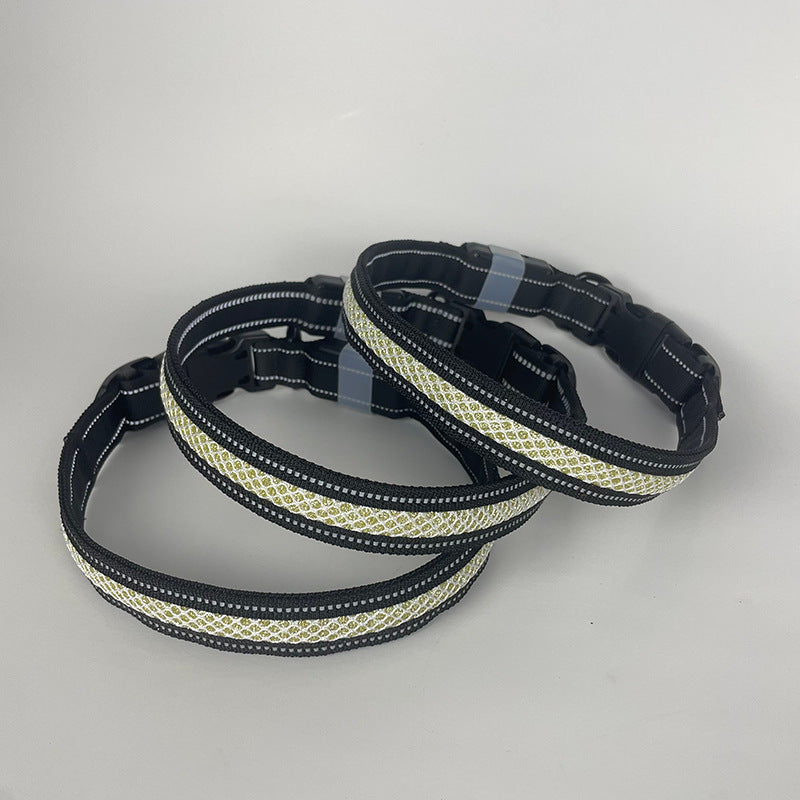 KFX-9035453 USB Rechargeable Shiny Black Dog Collar in Multiple Sizes