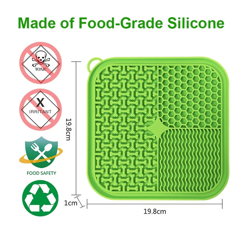 KFX-9036733 Premium Slow Feeder Dog Licking Mat with Suction Cups for Anxiety Relief and Pet Engagement