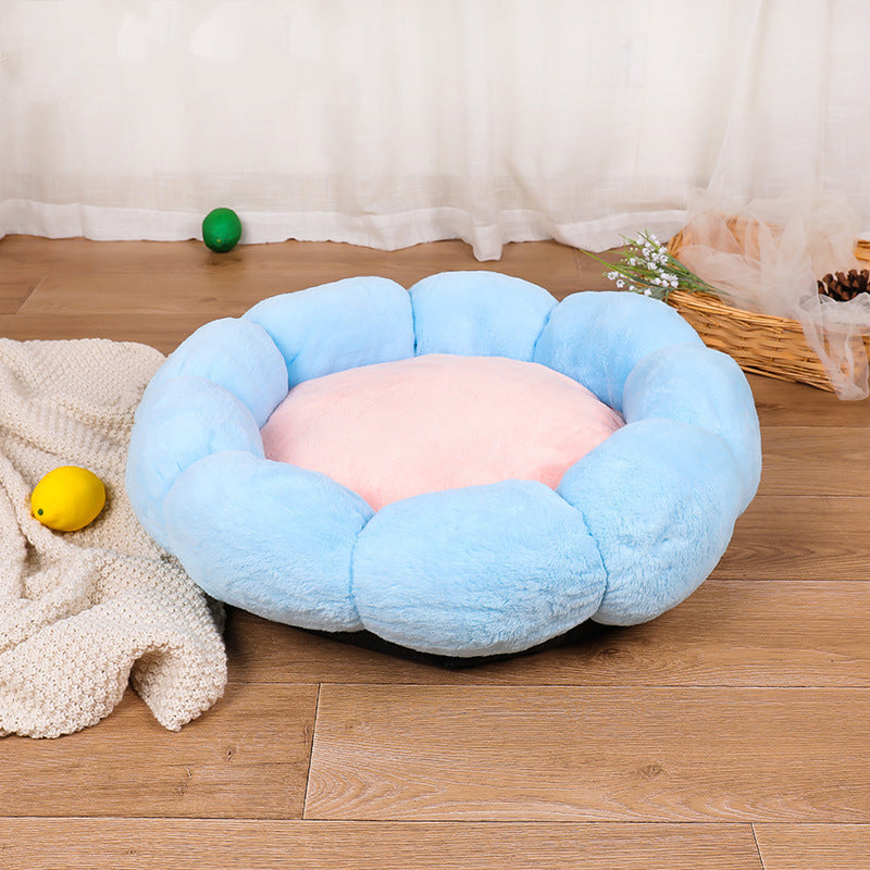 KFX-9037501 Cozy Plus Velvet Thick Round Cat Litter Kennel - Warm, Durable & Breathable Pet Nest