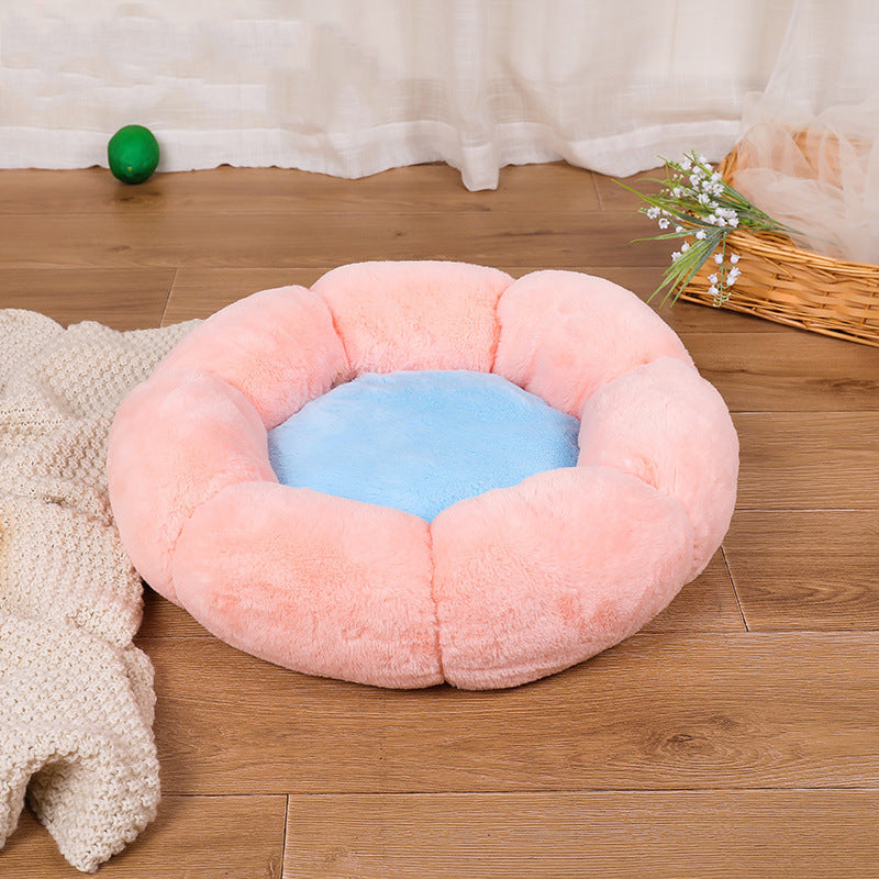 KFX-9037501 Cozy Plus Velvet Thick Round Cat Litter Kennel - Warm, Durable & Breathable Pet Nest
