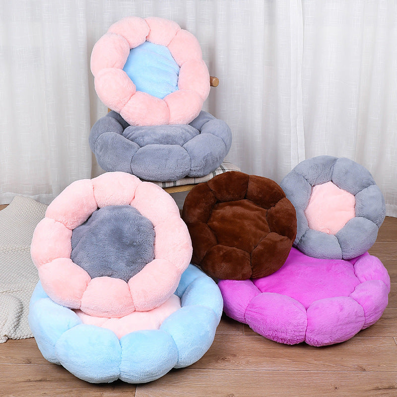 KFX-9037501 Cozy Plus Velvet Thick Round Cat Litter Kennel - Warm, Durable & Breathable Pet Nest