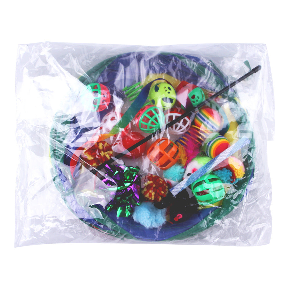 KFX-9038525 Interactive Cat Toy Set with Colorful Channels and Random Accessories