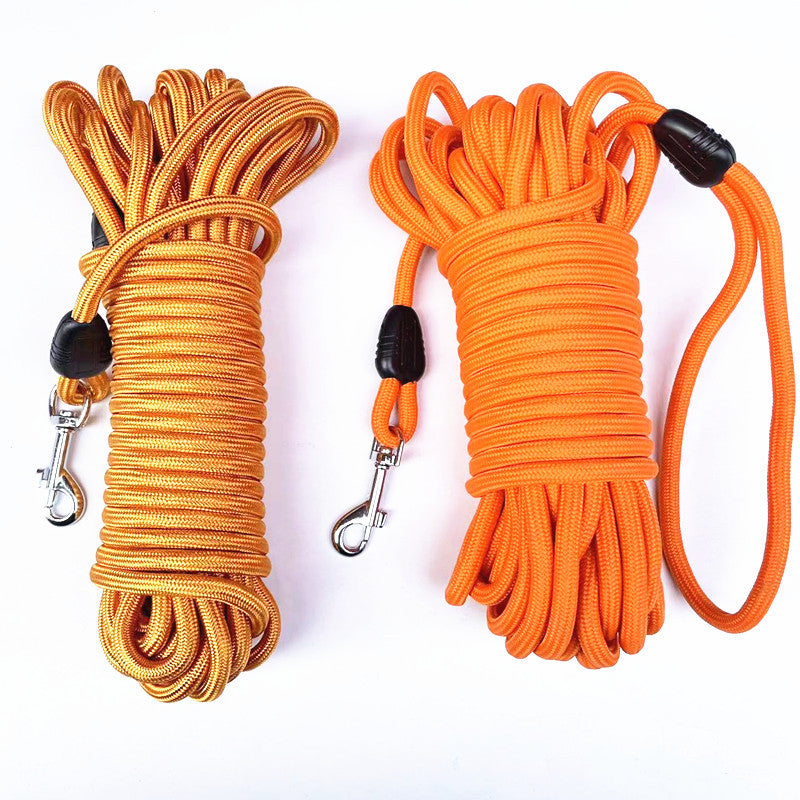 KFX-9039037 Durable Nylon Pet Training Traction Rope – Solid Color Options, Sizes 5m, 10m, 15m