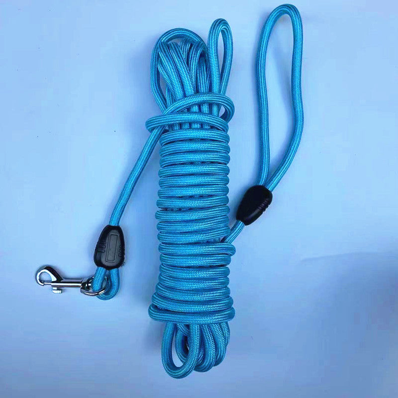 KFX-9039037 Durable Nylon Pet Training Traction Rope – Solid Color Options, Sizes 5m, 10m, 15m