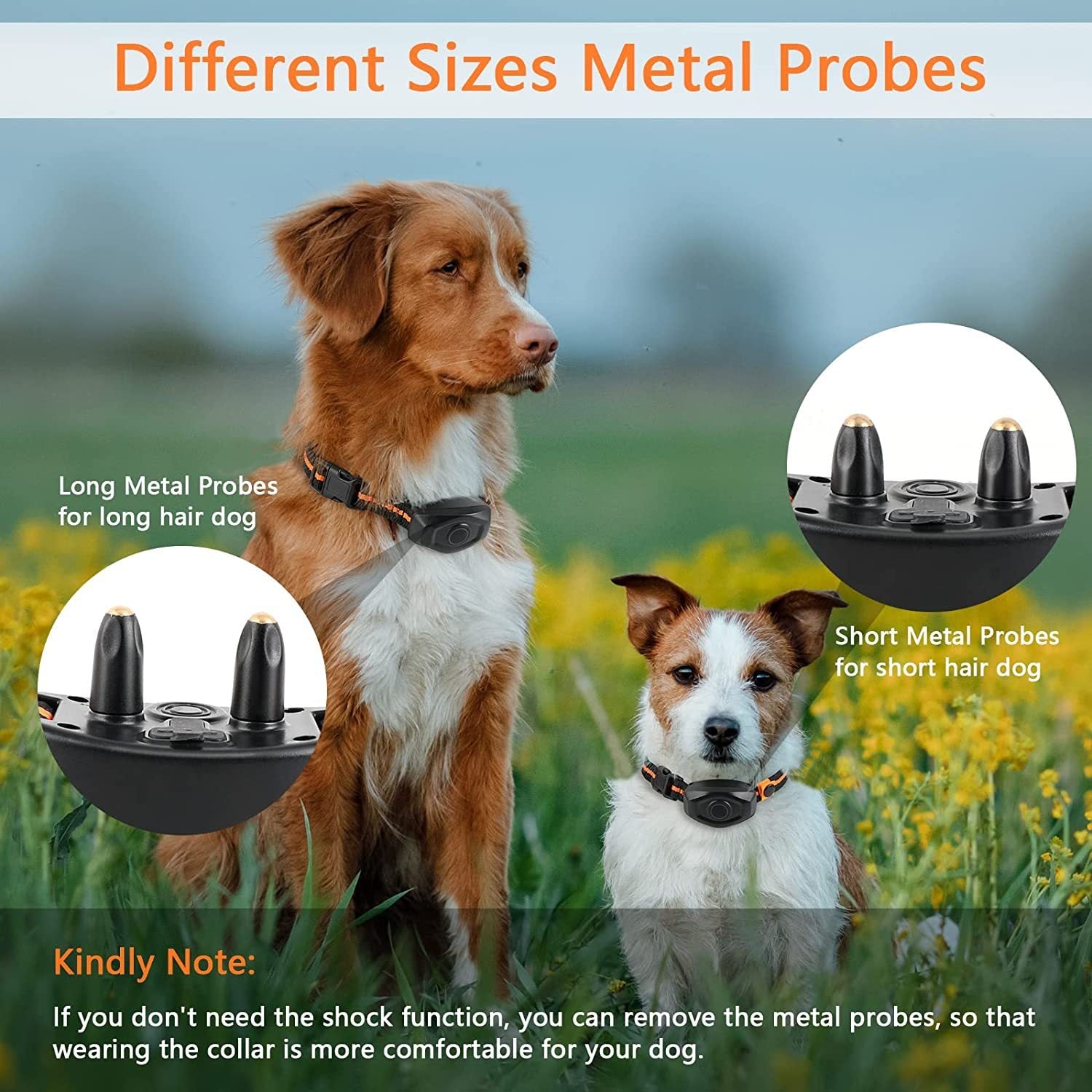 KFX-9042493 Remote Dog Training Collar with 600m Range, Adjustable Vibration and Shock, Waterproof Receiver