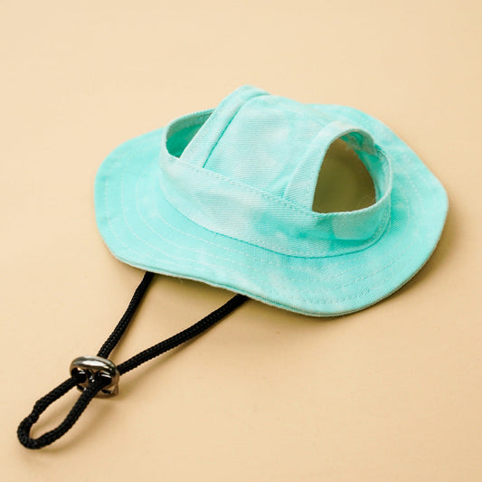 KFX-9044029 Adjustable Bucket Hat for Dogs and Cats - Sun Protection in Tie-Dye Colors