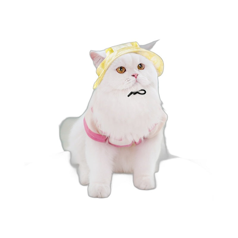 KFX-9044029 Adjustable Bucket Hat for Dogs and Cats - Sun Protection in Tie-Dye Colors