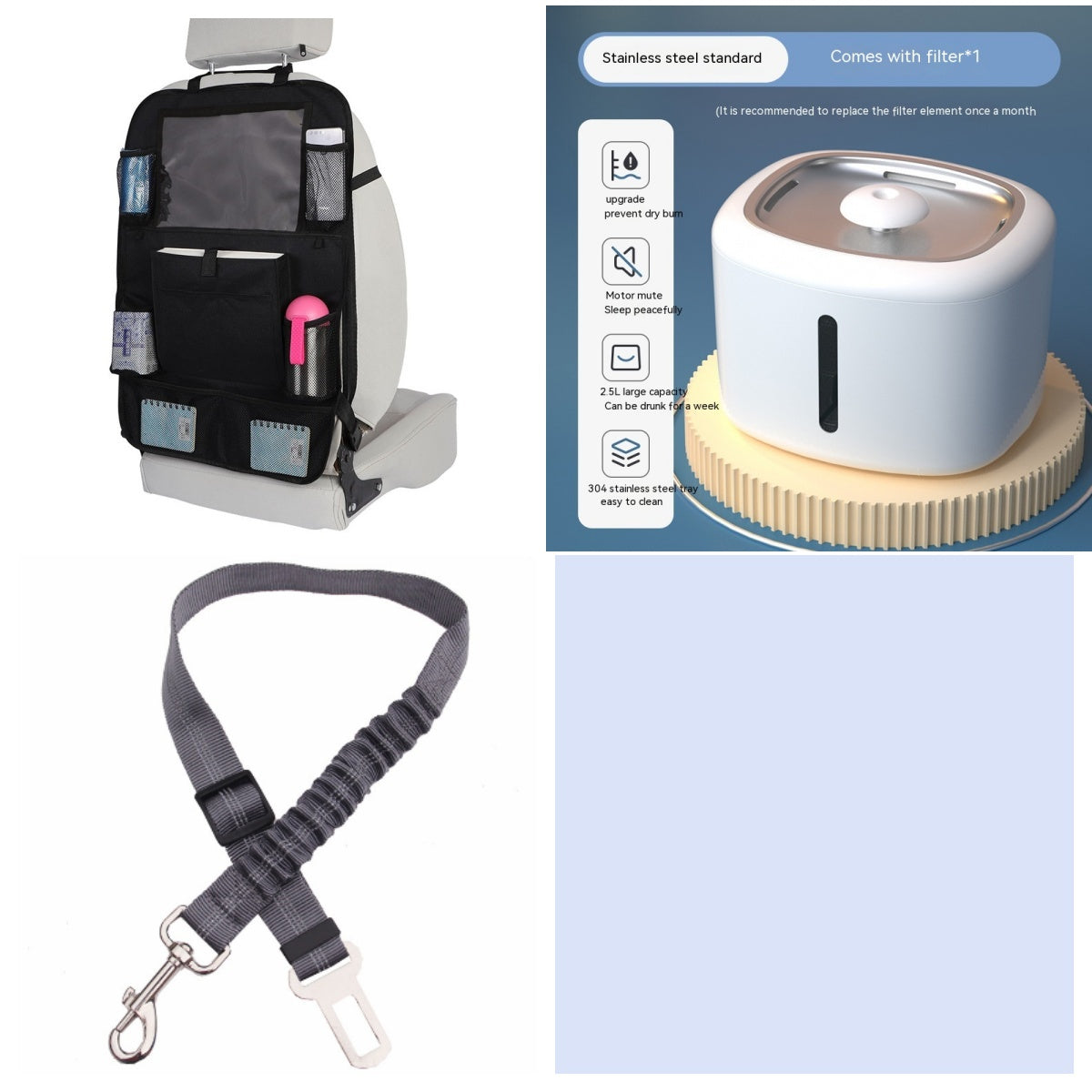 KFX-9045053 Automatic Pet Water Dispenser with Circulation and Optional Lighting