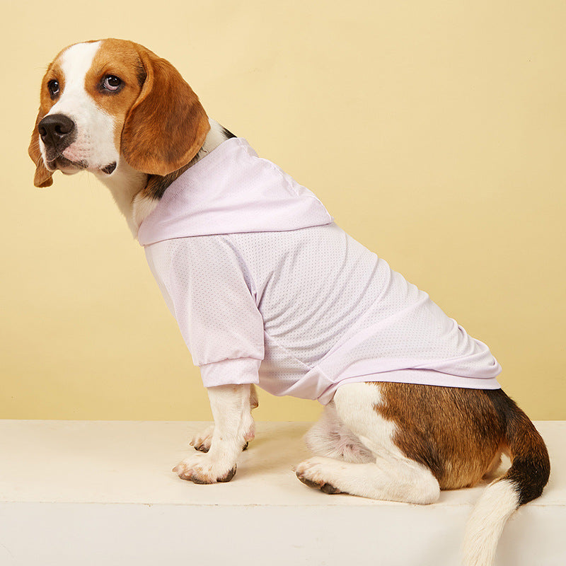 KFX-9045565 Pet Summer Sun Protection Clothing for Dogs - Lightweight Polyester Two-Legged Outfit