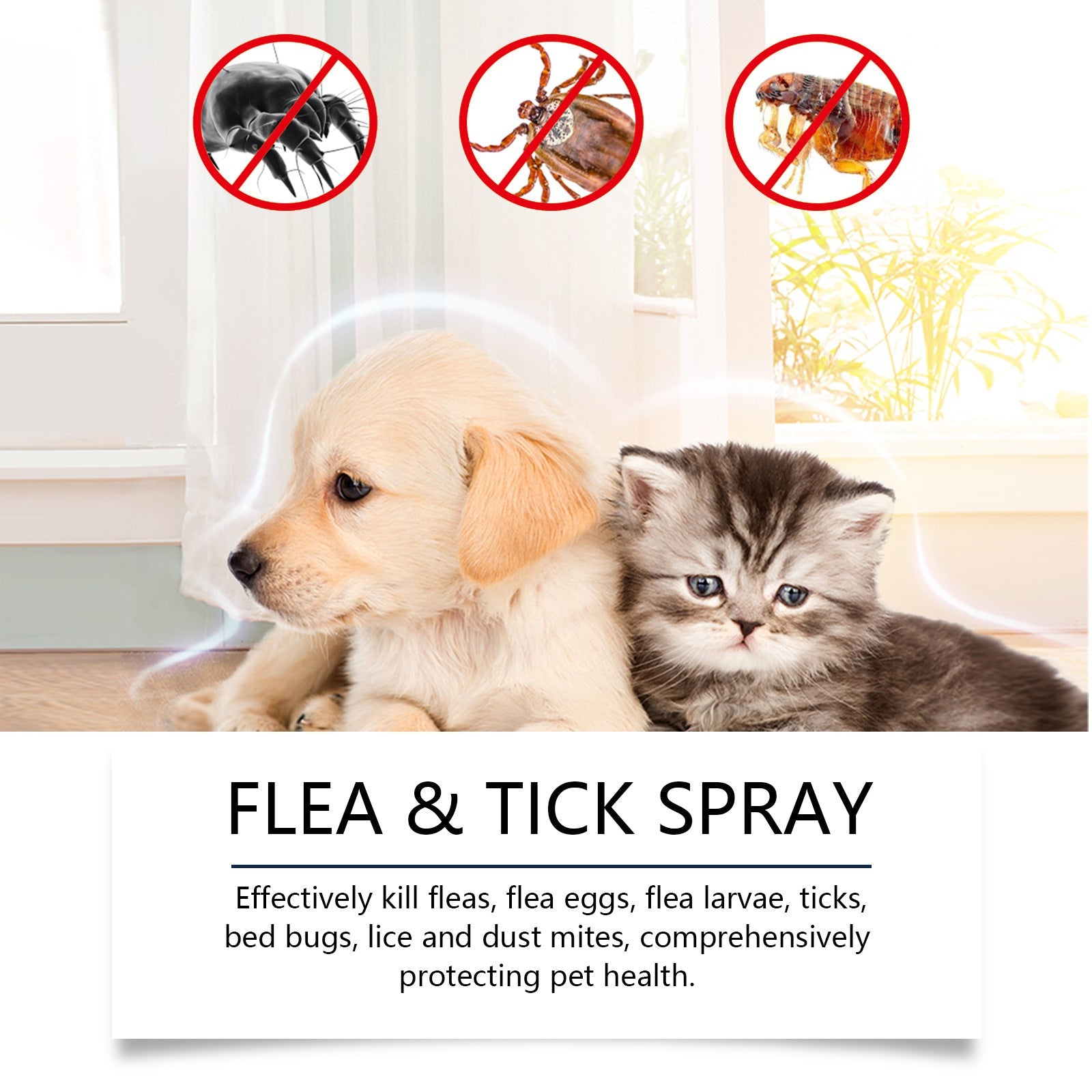 KFX-9046845 Gentle Daily Cleaning Care Solution for Dogs - 100ml Insect Repellent Spray