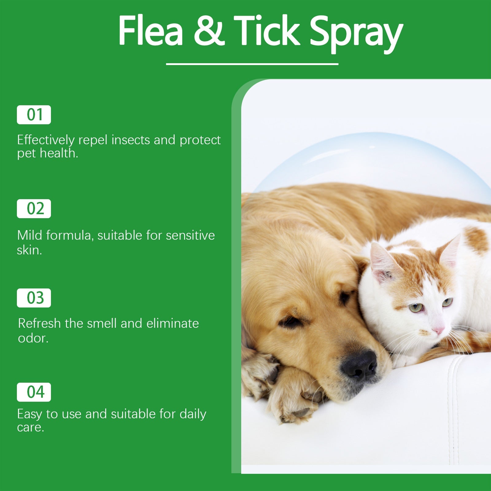 KFX-9046845 Gentle Daily Cleaning Care Solution for Dogs - 100ml Insect Repellent Spray