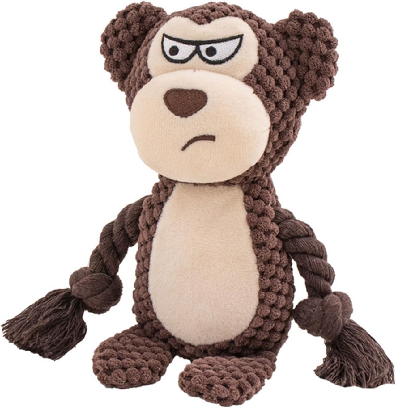 KFX-9052221 Interactive Plush Dog Squeaker Toy with Crinkle Paper and Cotton Rope for Small to Medium Dogs