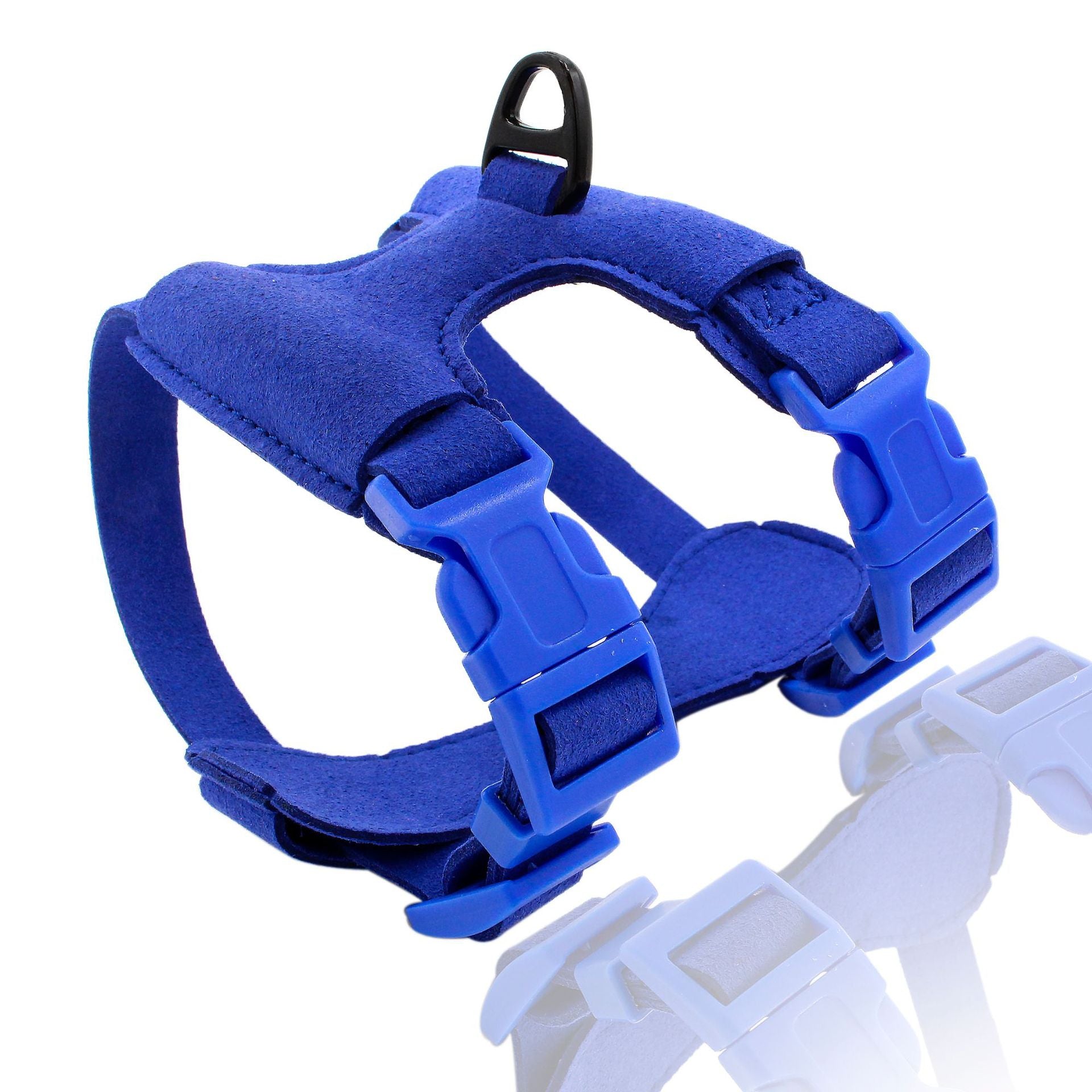 KFX-9054013 Small and Medium Dog Chest Harness - Adjustable Super Fiber Pet Strap in Black, Red, Pink, and Dark Blue