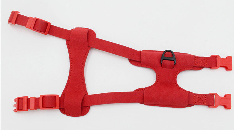 KFX-9054013 Small and Medium Dog Chest Harness - Adjustable Super Fiber Pet Strap in Black, Red, Pink, and Dark Blue