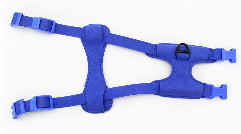 KFX-9054013 Small and Medium Dog Chest Harness - Adjustable Super Fiber Pet Strap in Black, Red, Pink, and Dark Blue