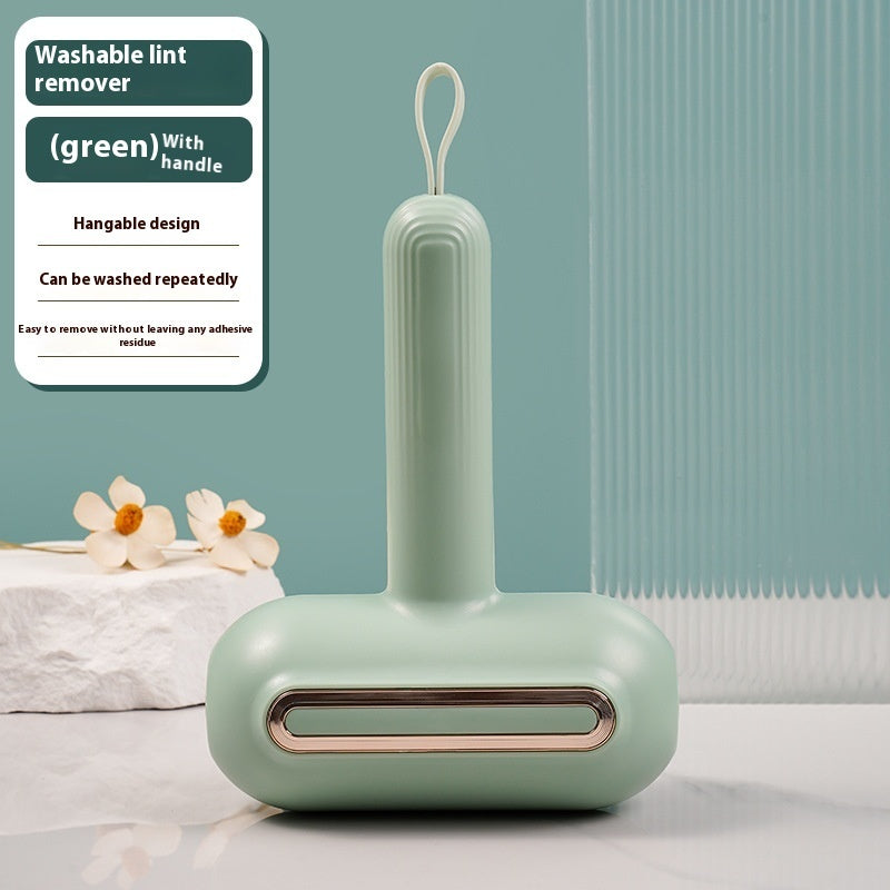 KFX-9056317 Portable Washable Hair Collector with Eco-Friendly Handle in Light Green and White Gold