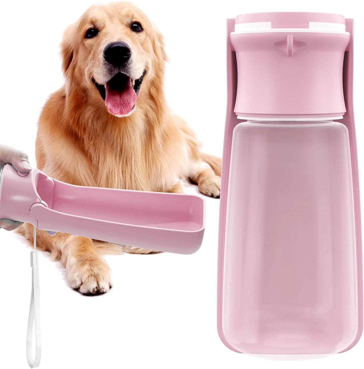 KFX-9057981 Portable Dog Water Bottle with Leak-Proof Design, Foldable Pet Water Dispenser for Small to Large Dogs