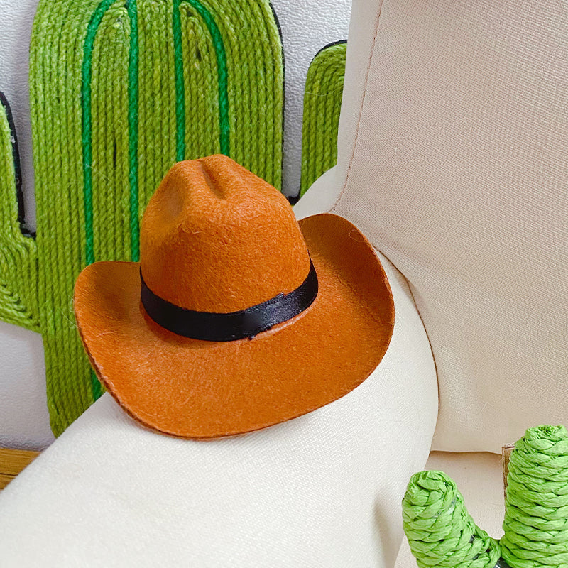 KFX-9058109 Brown Cowboy Hat with Triangle Scarf for Pets - Various Sizes Available