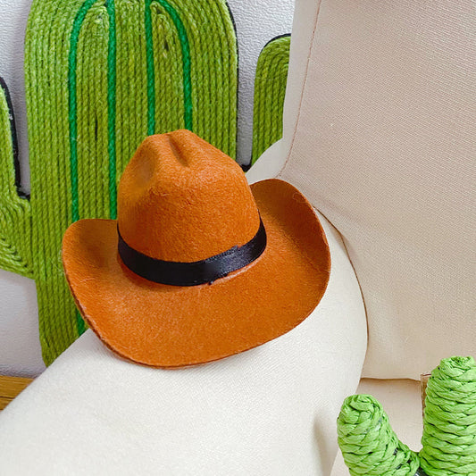 KFX-9058109 Brown Cowboy Hat with Triangle Scarf for Pets - Various Sizes Available