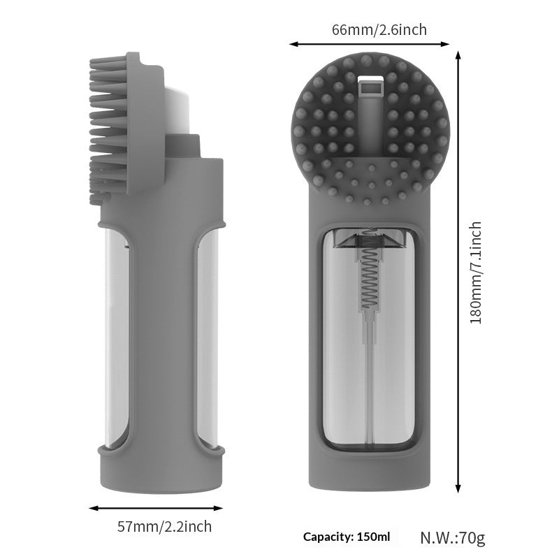 KFX-9062077 Silicone 2-in-1 Multi-Functional Pet Bath Brush for Gentle Grooming and Bathing