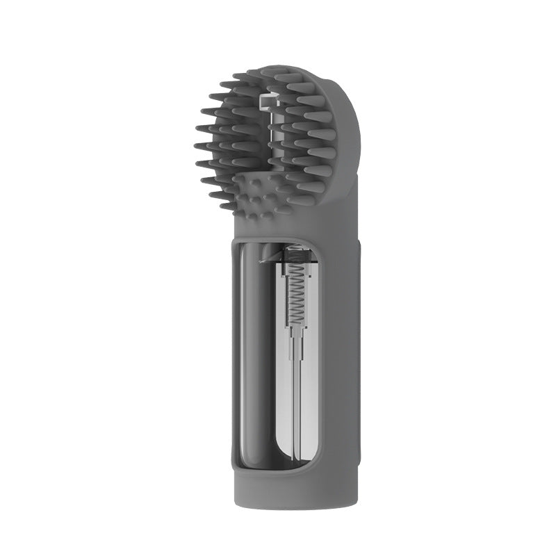 KFX-9062077 Silicone 2-in-1 Multi-Functional Pet Bath Brush for Gentle Grooming and Bathing
