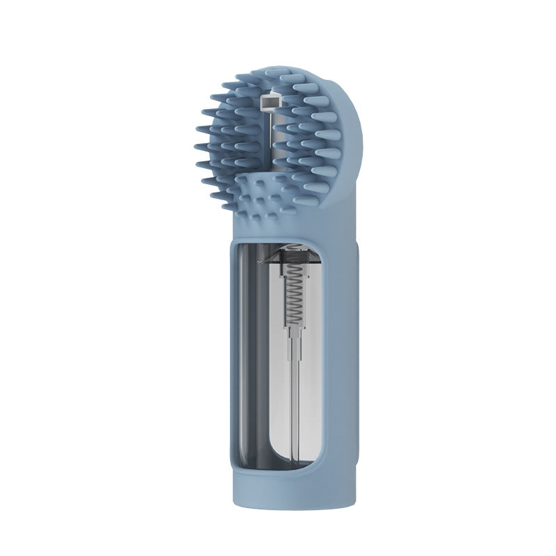 KFX-9062077 Silicone 2-in-1 Multi-Functional Pet Bath Brush for Gentle Grooming and Bathing