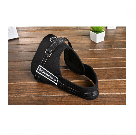 KFX-9065533 Adjustable Pet Chest Strap for Medium and Large Dogs - Red, Black, Camouflage, Golden Leopard, Rice - Sizes XS to XXL