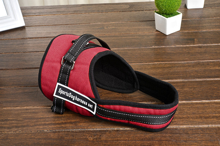 KFX-9065533 Adjustable Pet Chest Strap for Medium and Large Dogs - Red, Black, Camouflage, Golden Leopard, Rice - Sizes XS to XXL