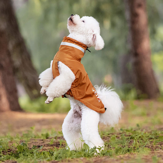 KFX-9065917 Reflective Outdoor Raincoat for Dogs - Waterproof and Windproof Poncho in Multiple Colors and Sizes