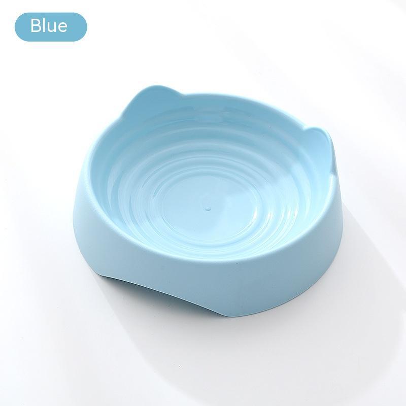KFX-9066429 Plastic Ear Thread Pet Bowl - Available in Small (15x4.5cm) and Large (19.5x5.8cm) Sizes, Ideal for Pets in Green, Pink, and Blue
