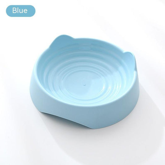KFX-9066429 Plastic Ear Thread Pet Bowl - Available in Small (15x4.5cm) and Large (19.5x5.8cm) Sizes, Ideal for Pets in Green, Pink, and Blue