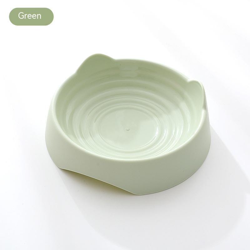 KFX-9066429 Plastic Ear Thread Pet Bowl - Available in Small (15x4.5cm) and Large (19.5x5.8cm) Sizes, Ideal for Pets in Green, Pink, and Blue