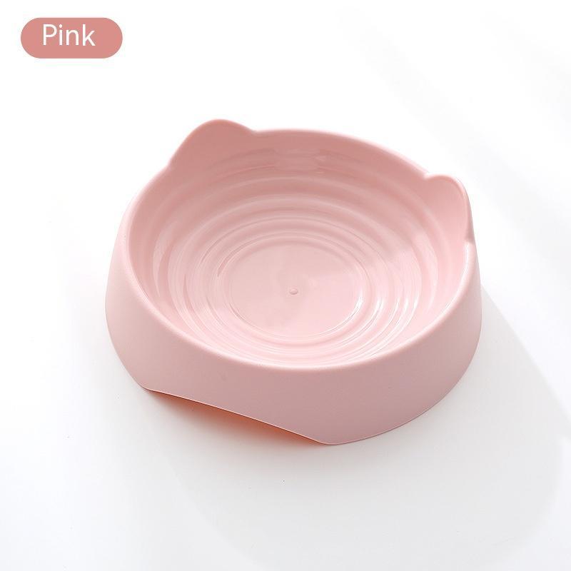 KFX-9066429 Plastic Ear Thread Pet Bowl - Available in Small (15x4.5cm) and Large (19.5x5.8cm) Sizes, Ideal for Pets in Green, Pink, and Blue